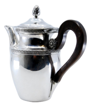 Silver Teapot with Engraved Plant Motifs
