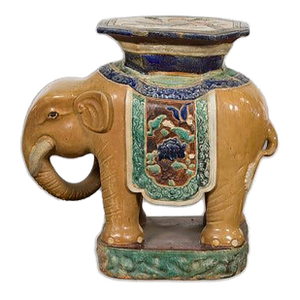 Antique Hand-Painted Annamese Ceramic Garden Stool from Vietnam, circa 1900