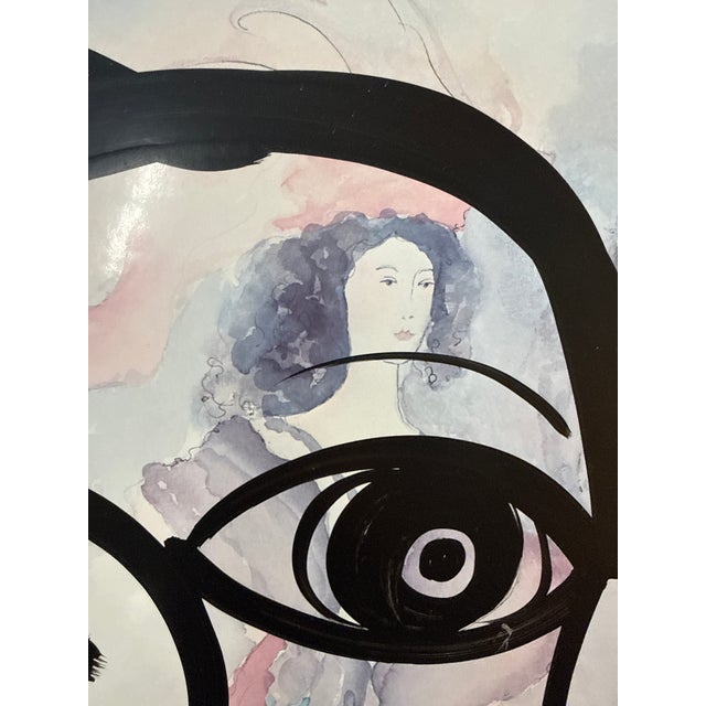 1970s Original Peter Keil Abstract Portraiture Painting For Sale In Atlanta - Image 6 of 7