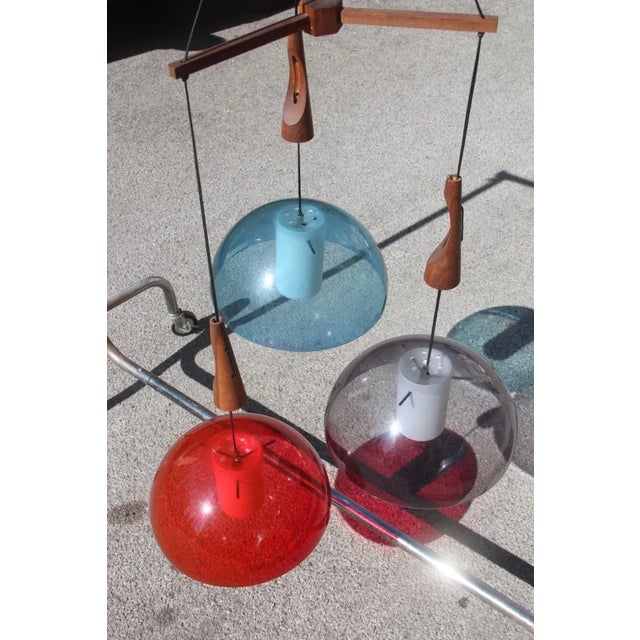 Mid-Century Modern Italian Acrylic Glass Pendant Lamp from Guzzini, 1960s, in Very Good conditions. Designed 1960 to 1969...