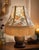 2020s Unique Lamp Shade in Persimmon Botanical Print With Gold Trim For Sale - Image 5 of 5
