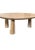 Wood Sculptural Teak Wood Side Table — Natural Finish, Three-Leg Form For Sale - Image 7 of 8