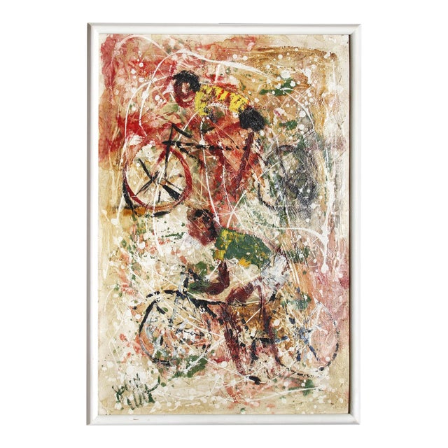 John Uht, Bicyclists, Painting For Sale