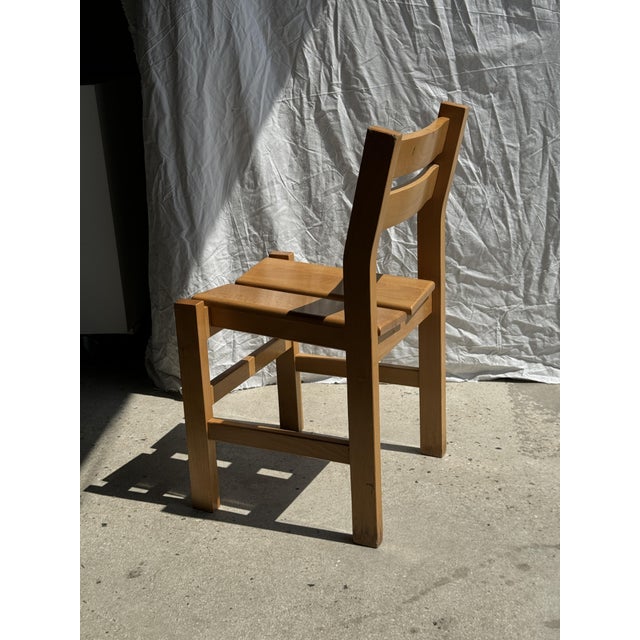 Vintage Brown Pine Chair For Sale - Image 5 of 18