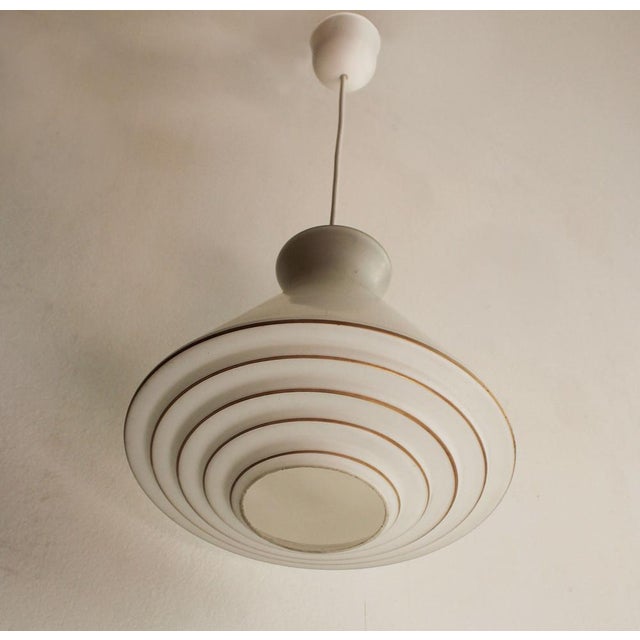 Vintage Milk Glass Pendant Light, 1960s For Sale - Image 6 of 10