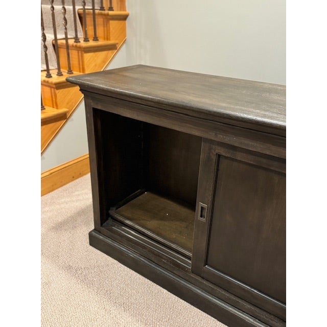 English Restoration Hardware 20th Century English Slider Panel Sideboard For Sale - Image 3 of 8