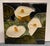 Lovely vintage calla lily ceramic trivet. Diego Rivera subject matter.