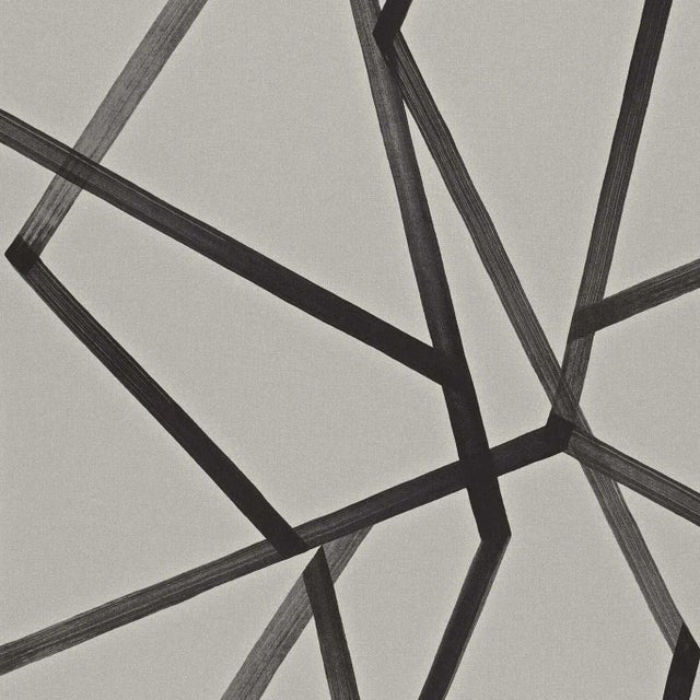 Harlequin Sumi Wallpaper in Linen/Onyx - a Sample For Sale