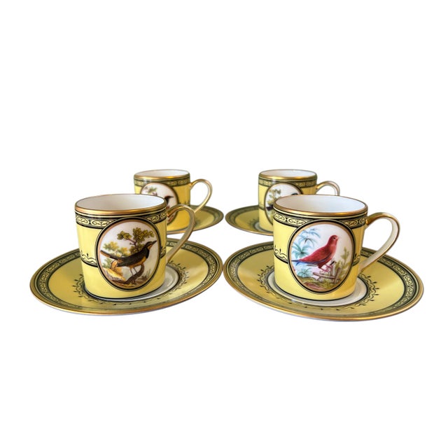 Ceramic Coffee Cups by Ancienne Manifacture Royale, Set of 4 For Sale - Image 7 of 9