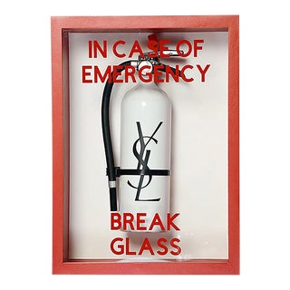 "In Case of Emergency Break Glass "Ysl Midi Edition Fire Extinguisher by Plastic Jesus For Sale