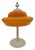 Space Age Table Lamp with Orange Glass Shade, Europe, 1970s For Sale
