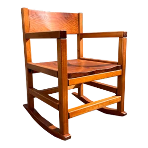 1980s Modern Wood Rocking Chair