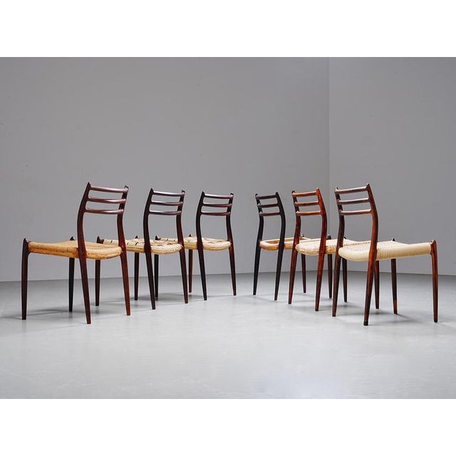 Vintage Danish Chairs in Wood by Niels Otto Møller, 1960s, Set of 6 For Sale - Image 13 of 16