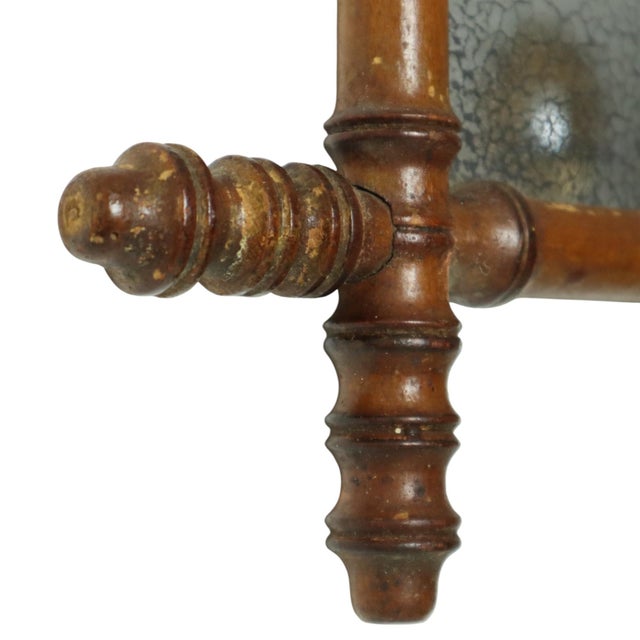 Antique Faux Bamboo Wooden Mirror, France, 1890s For Sale - Image 9 of 14