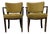 A Pair of Stained Velvet Armchairs Attributed to Fritz Hansen 1930s For Sale
