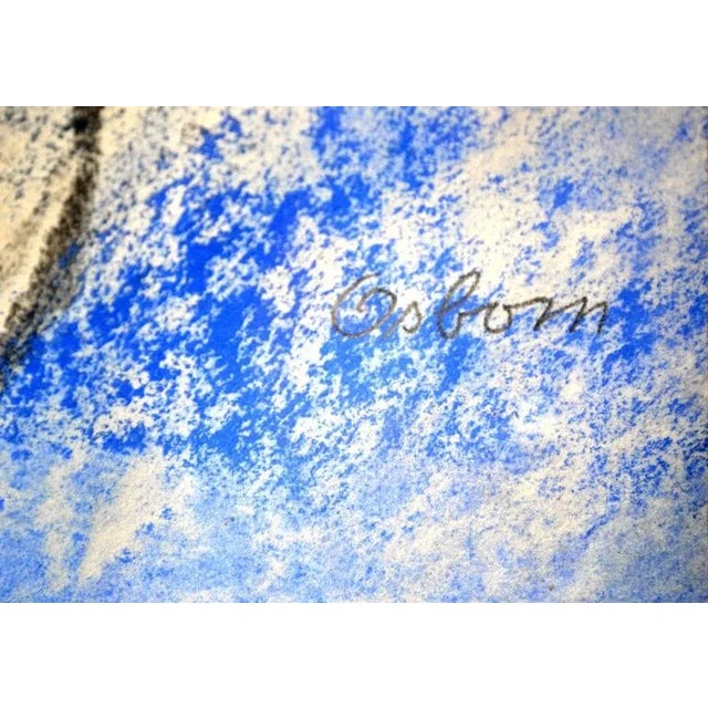 A crayon illustration of Dilbert, the WWII pilot, off to see the world with his attentive passengers. Signed "Osborn"...