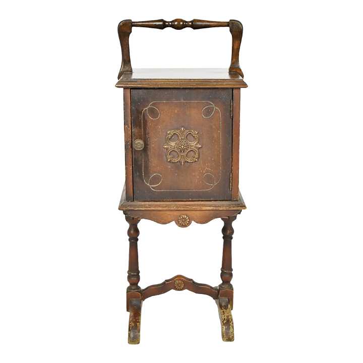 Antique Copper Lined Humidor Smoking Stand