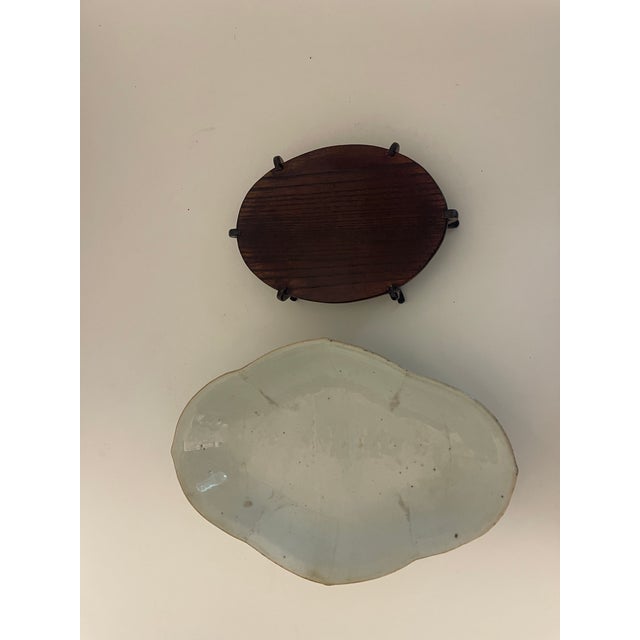Antique Chinese Scholar's Famille Rose Porcelain Brush Washer, 19th C Qing Dynasty For Sale - Image 9 of 10