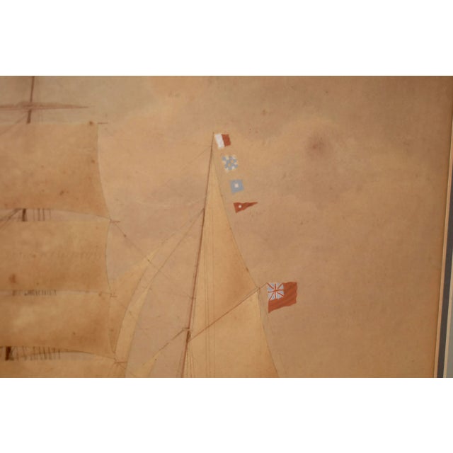 Wood 19th Century Print in Hand Carved Rope Frame For Sale - Image 7 of 11