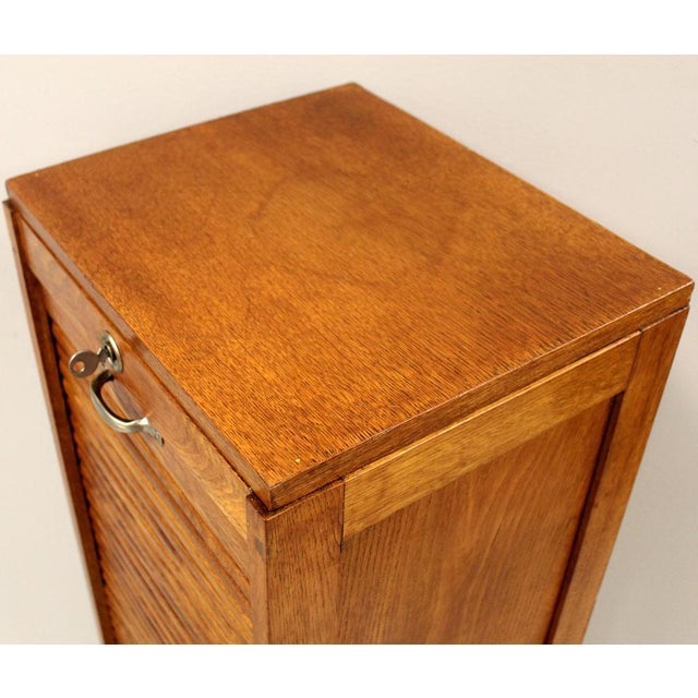 Vintage Filing Cabinet in Oak, 1930s For Sale - Image 9 of 11