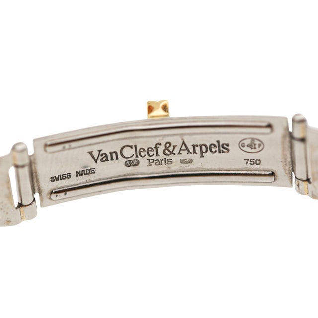 Gold Mid 20th Century Van Cleef & Arpels Paris Classique 18k Gold Diamond Bezel Ladies Watch For Sale - Image 8 of 8