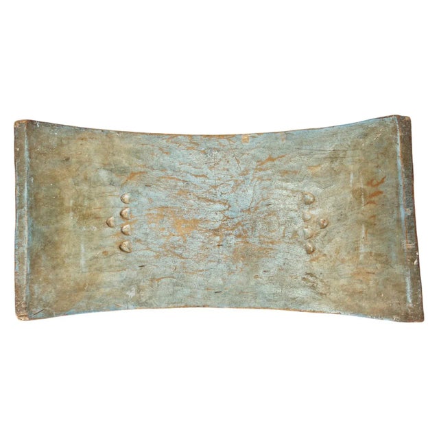 Original Antique Asante Pale Blue Stool For Sale In Los Angeles - Image 6 of 8