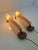 Very elegant wall sconces made out of glass and metal European Plug (up to 250V).The wiring of this item may be original...
