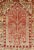 Antique Oushak Rug From Turkey With Directional Tribal Motifs in Soft Rose Red & Green For Sale - Image 4 of 7