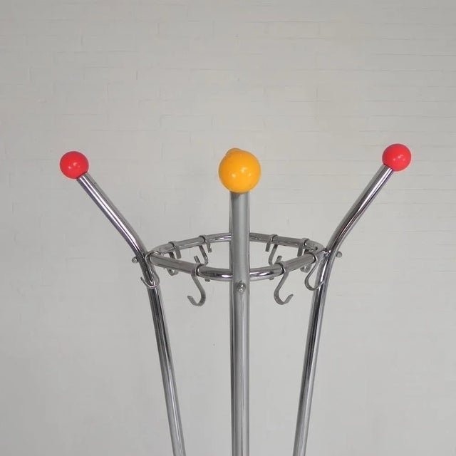Vintage Chrome Coat Rack with Colored Balls, 1950s For Sale - Image 4 of 18