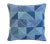 Custom-tailored designer pillow in a blue and white modern contemporary cotton fabric depicting a beautiful design. Same...