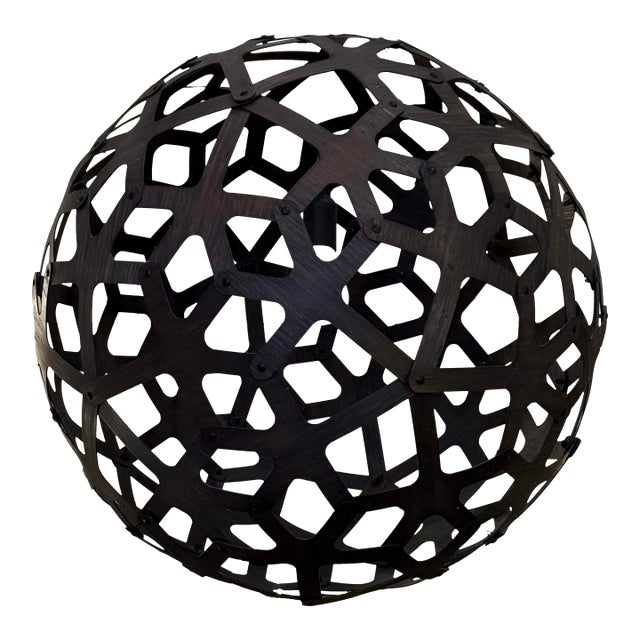David Trubridge Lighting Coral Pendant Light in Black For Sale