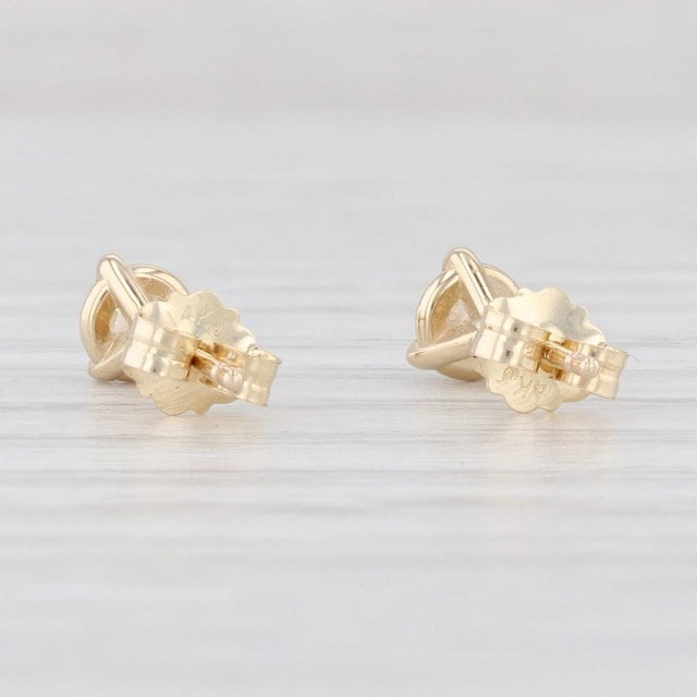 New 0.42ctw Diamond Martini Stud Earrings 14k White Gold Round Solitaire Studs - 2 Pieces For Sale - Image 4 of 6
