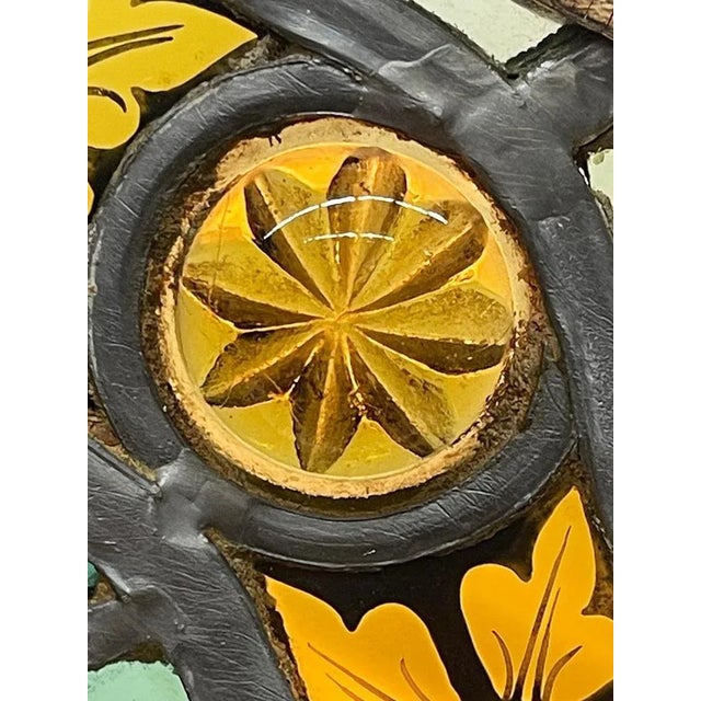 19th Century Window Panels in Stained Glass, Set of 2 For Sale - Image 9 of 13