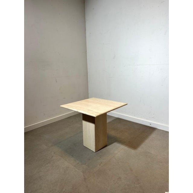 Side Table in Travertine For Sale - Image 4 of 4
