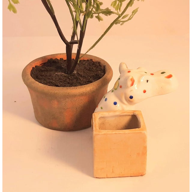 Cute table top hippopotamus with polka dots! Made in Japan. Could hold any small trinkets or pencil or pens. If you...