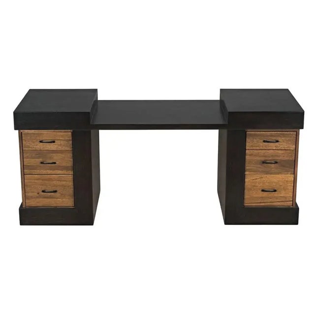 Noir NOIR Bentley Desk, Dark/Ebony Walnut For Sale - Image 4 of 5