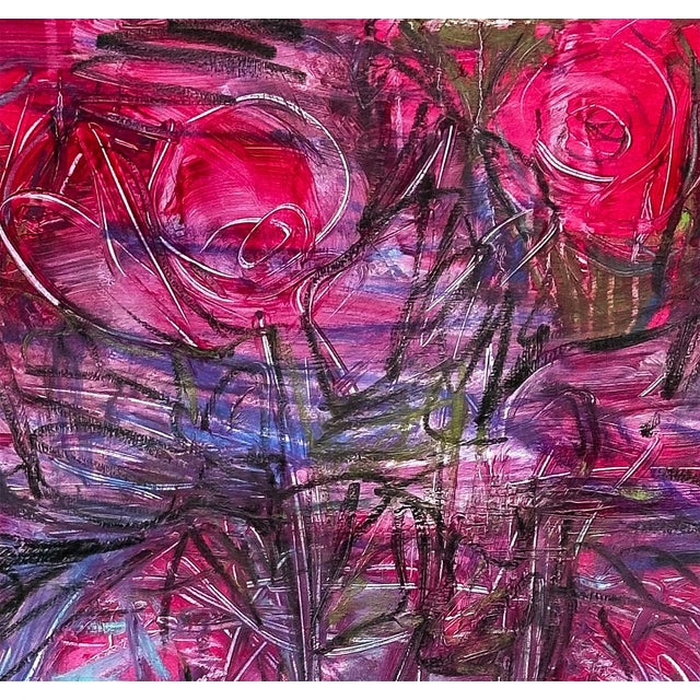 Contemporary Wild Arrangement — 48x48 For Sale - Image 3 of 4