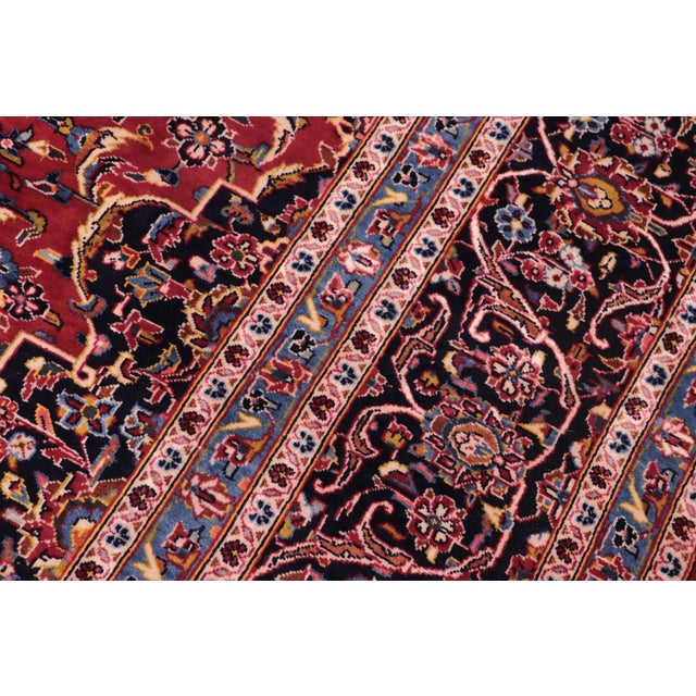 Shabby Chic Persian Red/Blue Wool Rug - 8'0'' X 11'11'' For Sale In New York - Image 6 of 10