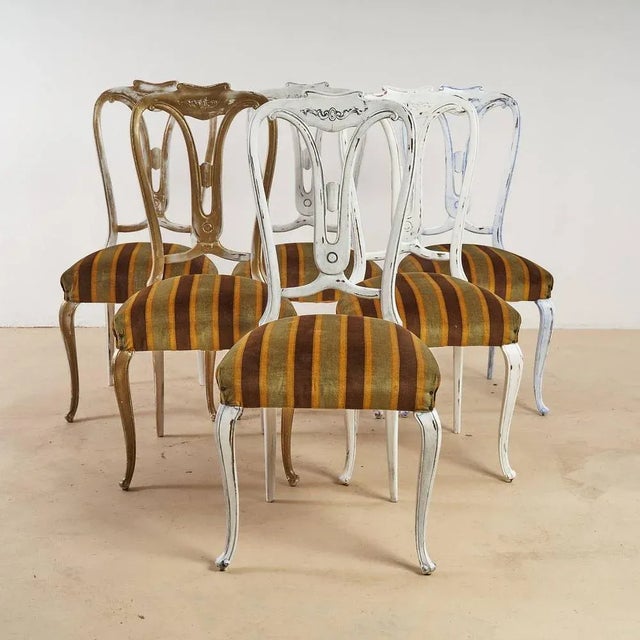 Upholstered Wood Chairs, Set of 6 For Sale - Image 9 of 9