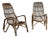 Set of High-Back Bamboo Armchairs, 1960s For Sale