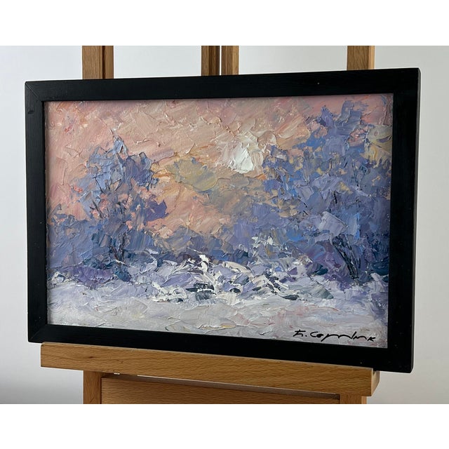 Impressionist Oil Painting Frosty Morning Serdyuk Boris Petrovich For Sale - Image 3 of 11