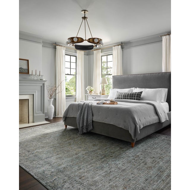 Jean Stoffer x Loloi Katherine Ocean / Gold 2'-7" x 16'-0" Runner Rug For Sale - Image 9 of 10