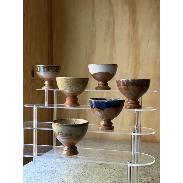 Vintage Hand-Crafted Studio Ceramic Chawan Bowls, 1980s, Set of 6 For Sale - Image 15 of 15