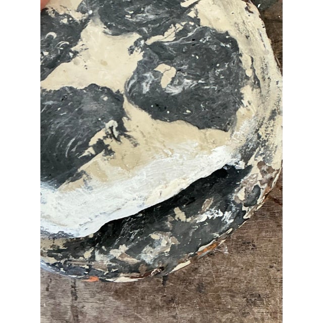 Vintage Italian Scagliola Artisanal Pigmented Plaster Turtle Shell For Sale - Image 4 of 12