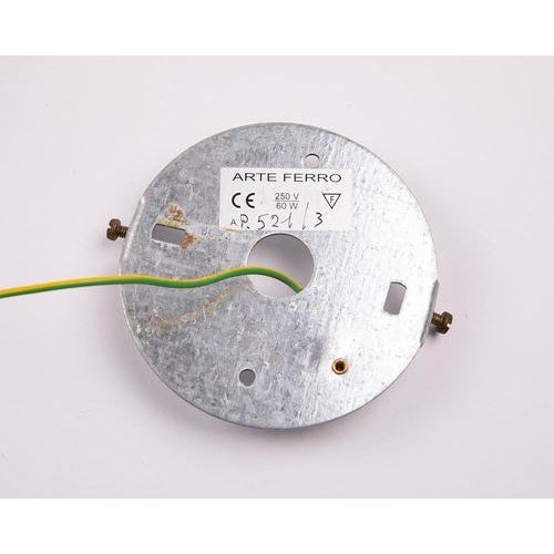 Metal 1950s Large Gilt Italian Flush Mount For Sale - Image 7 of 9