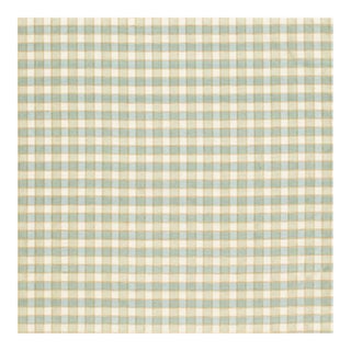 Schumacher Ingrid Silk Check Fabric in Seaspray For Sale