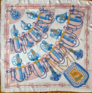 HERMÈS CLIQUETIS Silk Scarf designed by Abadie Julie 2018
