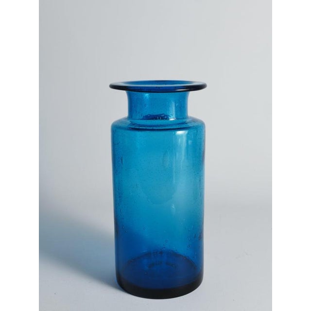 Cobalt Blue Bubble Glass Vases by Erik Höglund for Boda, 1960, Set of 2 For Sale - Image 13 of 18