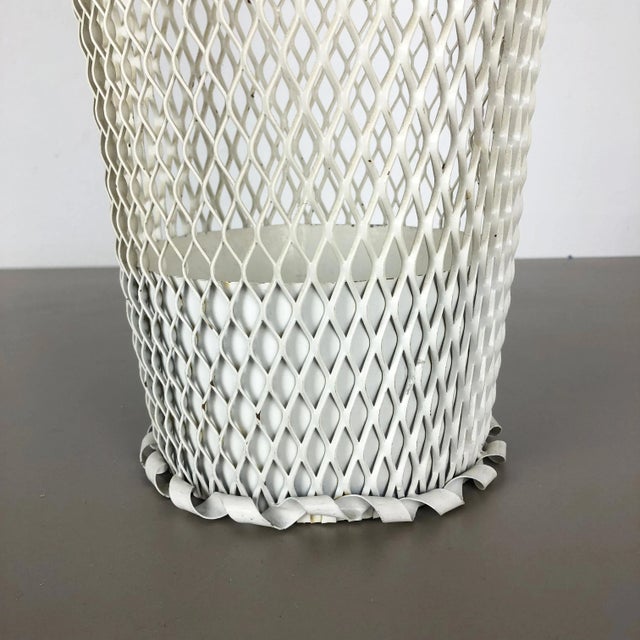 Mathieu Matégot Mid-Century Modern French Metal Umbrella Stand in the style of Mathieu Matégot, 1960s For Sale - Image 4 of 18
