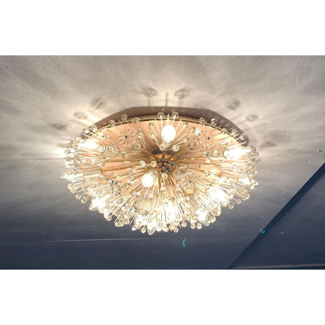 Austrian Flower Snowflake Ceiling Lamp by Emil Stejnar for Rupert Nikoll, Vienna, Austria, 1950s For Sale - Image 5 of 18